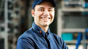 A Honda service employee smiles 