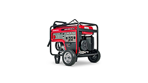 3/4 front side view of Commercial 6500 GFCI generator on white space.  