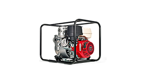 3/4 front side view of Construction Water Pump on white space. 